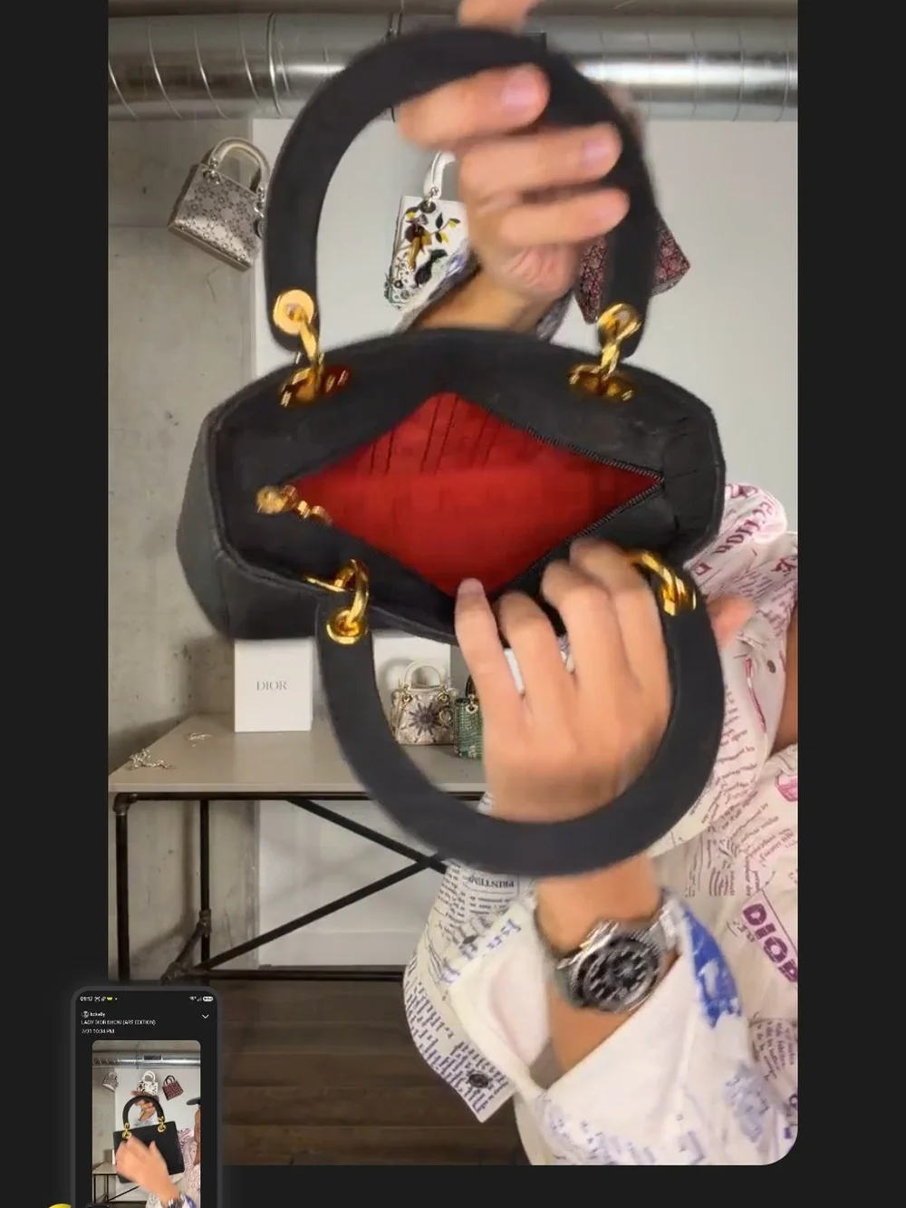 Vintage Christian Dior Medium Lady Dior Bag
